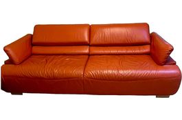 Oranges Ledersofa