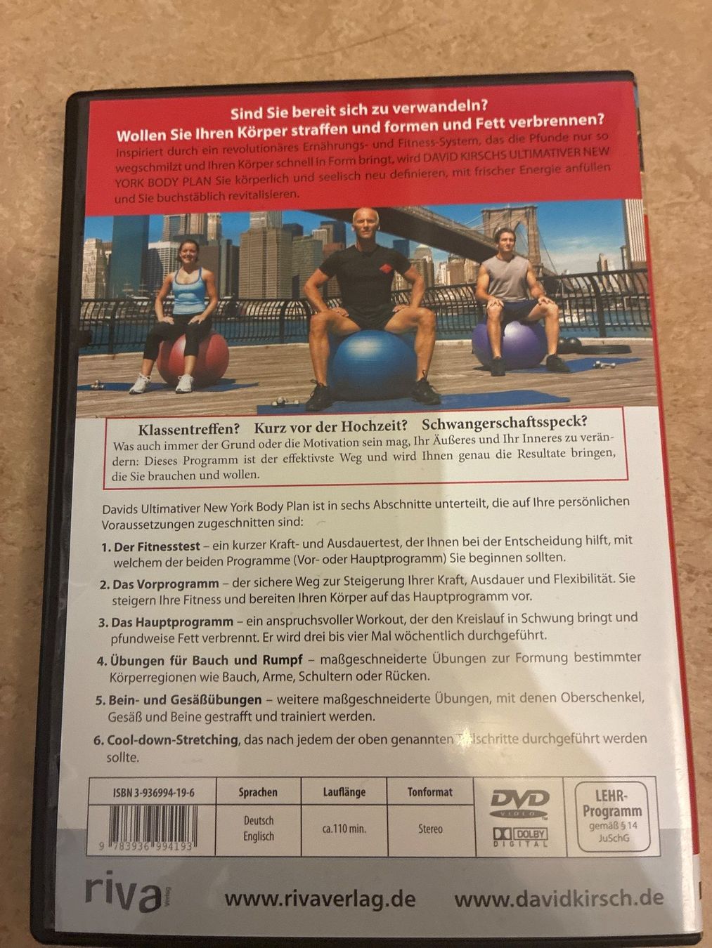 Tutti i DVDs: DVD- David Kirsch - Der ultimative New York Body Plan – Usato da Guntershausen venduto da Gloominati 1