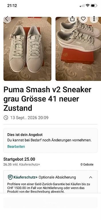 Scarpe da uomo: Puma Schuhe GR 41 – Nuovo e nell'imballaggio originale da Luzern venduto da rko_r8jd