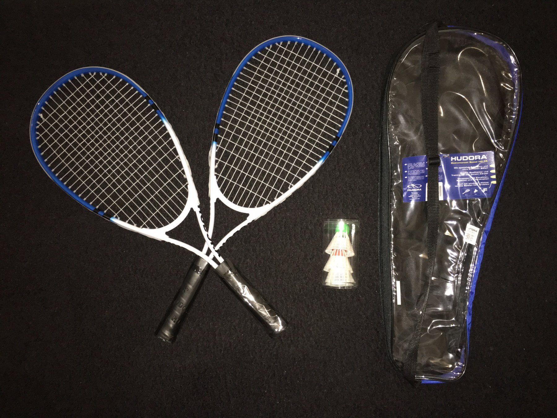 Racchette: Badminton Schläger Set Hudora HD-55 - 75014 – Nuovo e nell'imballaggio originale da Beckenried venduto da angel-mountain 1
