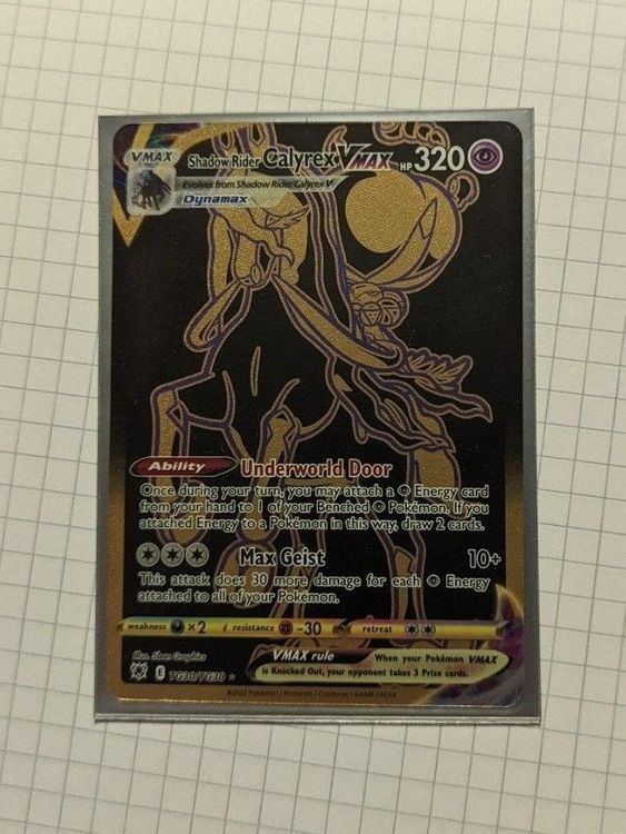 Pokemonkarte Shadow Rider Calyrex Vmax Gold TG30/TG30 (Neu (gemäss ...