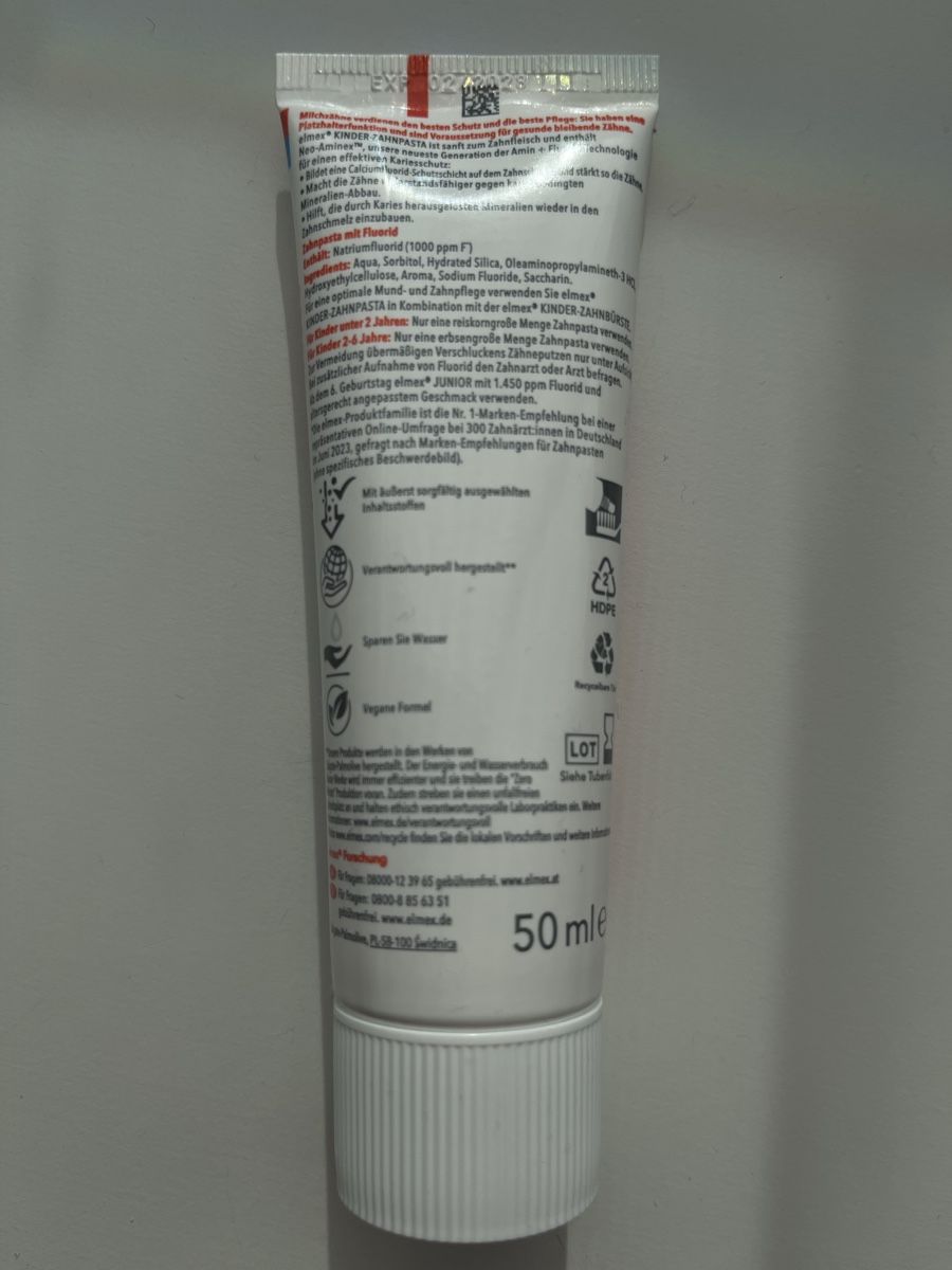 Elmex Cura dei denti: Elmex Kinder Zahnpaste 2-6 Jahre – Nuovo e nell'imballaggio originale da Roggwil BE venduto da 2eyes4kids 1