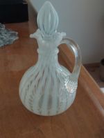 Kleine Vintage Fenton  Glaskaraffe, um 1950, mit Opalglas