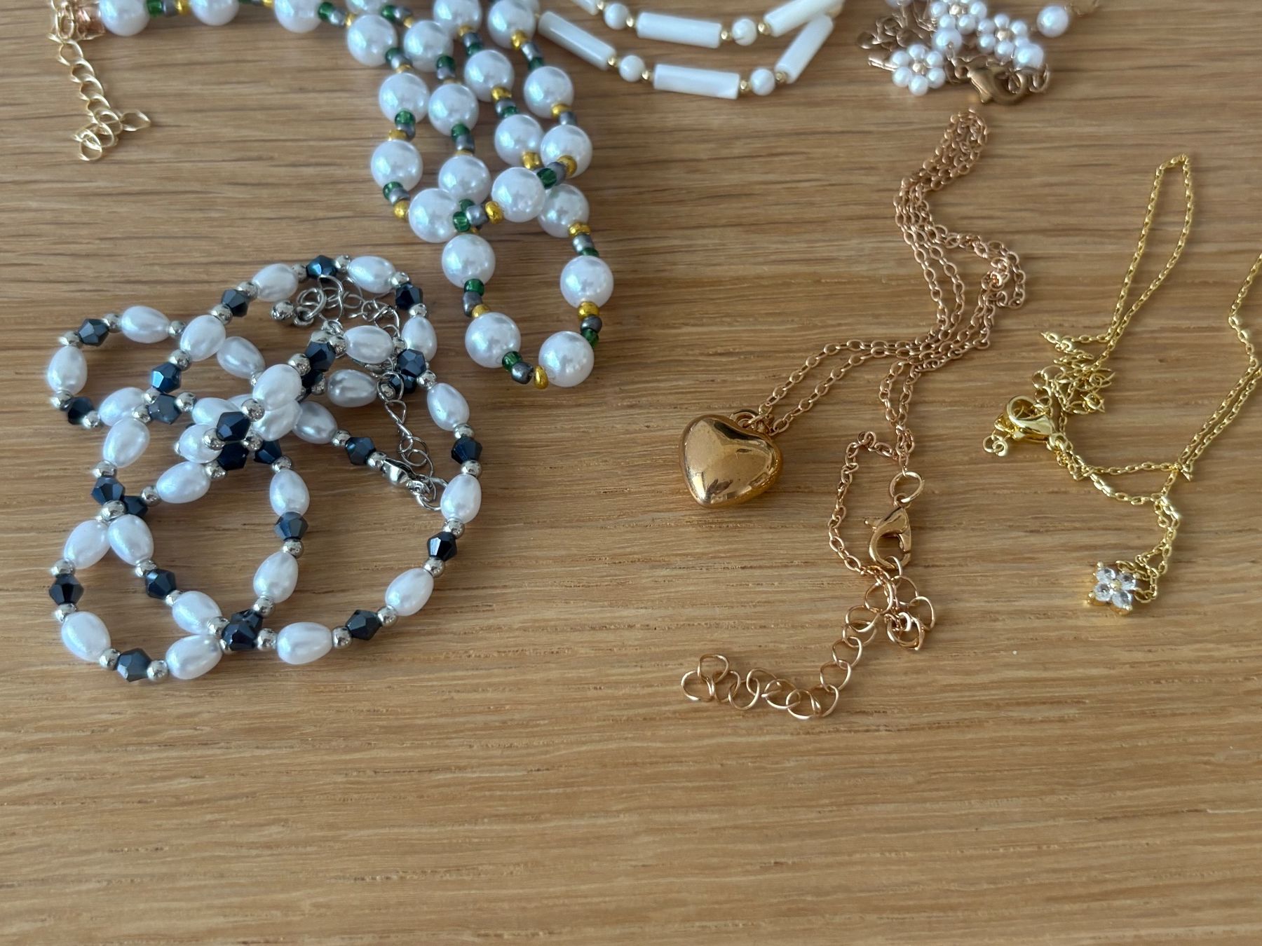 Ohrringe & -stecker: Luxus Elegante Set Kette Farbe:Gold Kunstperlen – Neu (gemäss Beschreibung) aus Biel-Bienne von Roserosse13 4