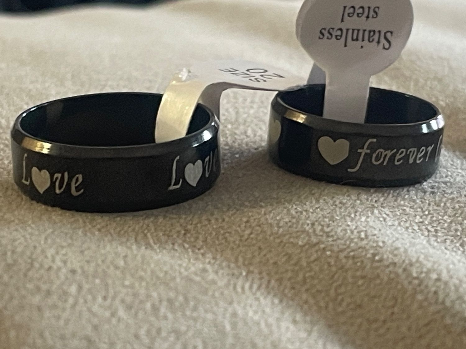 Ringe: 2 anelli "Forever love" - Ring  - 17 - 20 – Neu und originalverpackt aus Minusio von Pink222 2