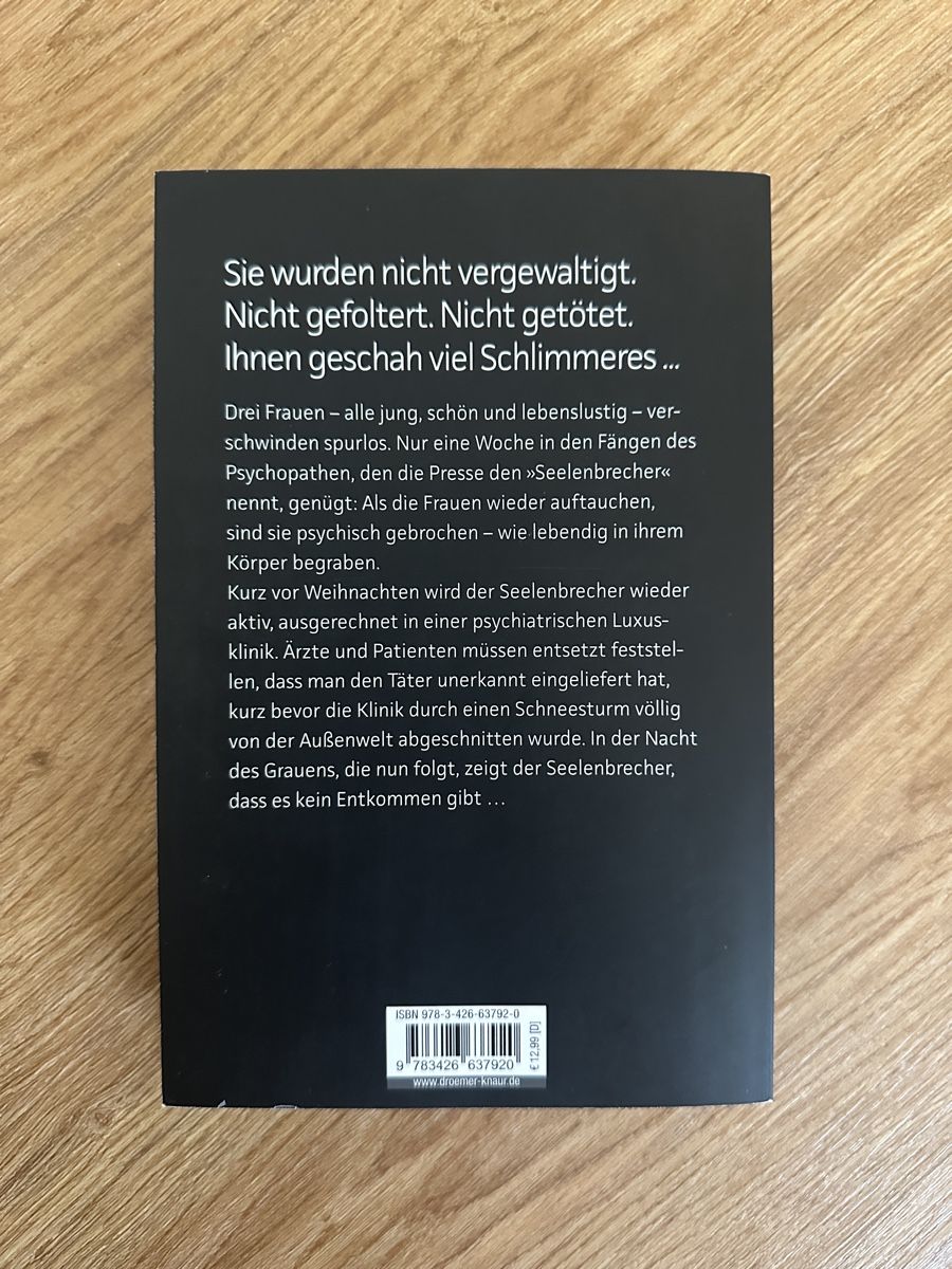 Libri: Der Seelenbrecher - Sebastian Fitzek – Nuovo (secondo la descrizione) da Luzern venduto da annalena.lhnr 1