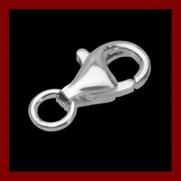 1 grosser Karabiner / Schmuckverschluss 16mm Silber 925