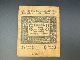USA Connecticut 1780 – 10 Shillings Banknote