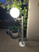 Standleuchte Gartenlampe weiss Kugelleuchte Aussenbeleuchtun