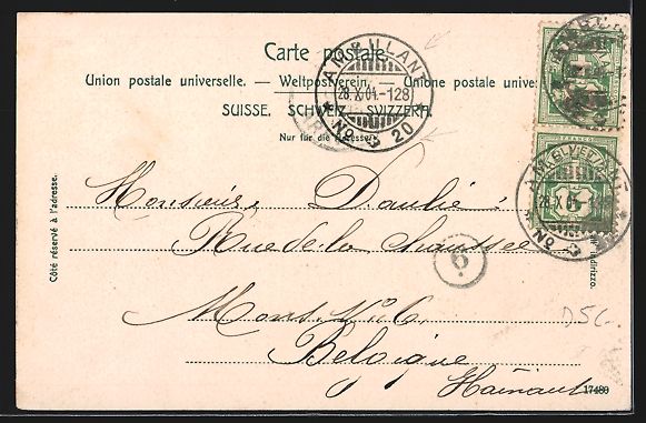 Cartoline postali: Luzern, Teilansicht mit Rigi vom Gütsch – Usato da Berlin venduto da bartko-reher 1