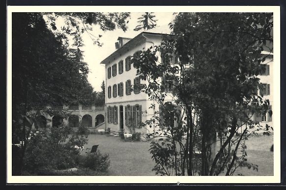 Cartoline postali: AK Serneus, Bad, Partie im Garten – Usato da Berlin venduto da bartko-reher