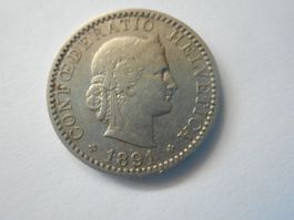 20 Rp. 1891 /  bei mehreren Steigerungen nur 1 x Porto