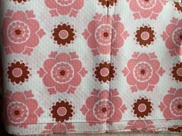 Baumwollstoff 100cm x 200cm, Retro rosa-gemustert