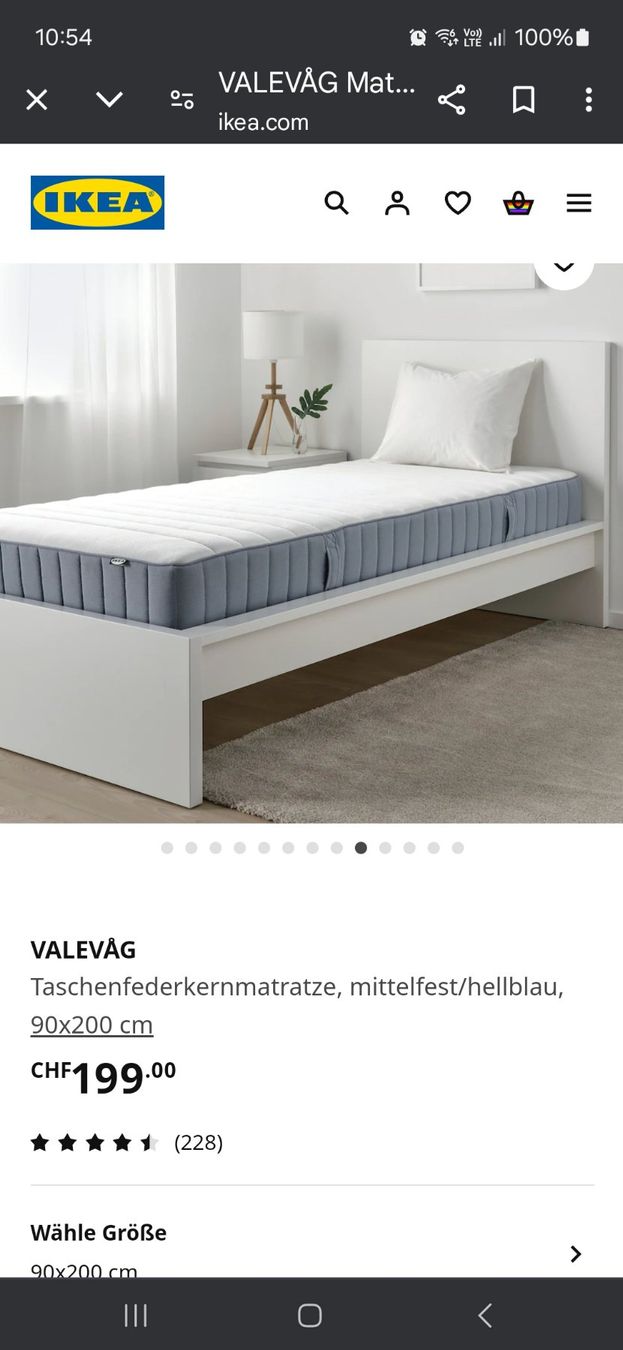 Ikea Betten: Bett mit matratze und rost neuwertig – Gebraucht aus Zuzwil SG von TSGWEAL1 1