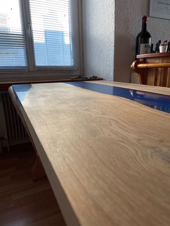 Plateau de table en résine Epoxy + chêne Kaufen auf Ricardo