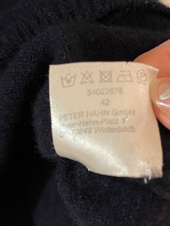 Peter Hahn Tops: Peter Hahn Kaschmir, Pullover kurze Ärmel, dunkelblau, 42 – Gebraucht aus Riet (Neftenbach) von kim_gfw6 3