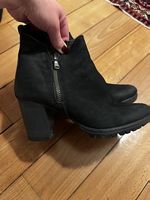 Tamaris Schwarze Lederstiefel, Gr. 39