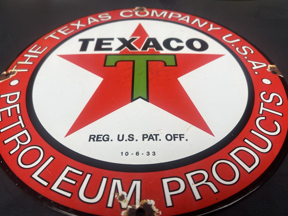 Texaco Ecriteaux: Texaco Petroleum Schild – D'occasion à Mellingen par Oelquelle