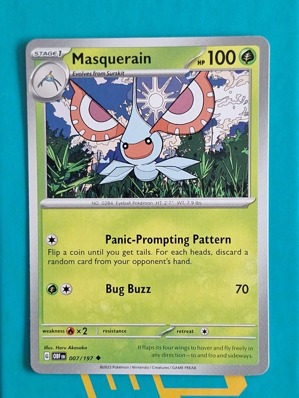 Pokémon Carte collezionabili: Masquerain - Pokemon Obsidian Flames – Usato da Altstätten SG venduto da GGsGameshop