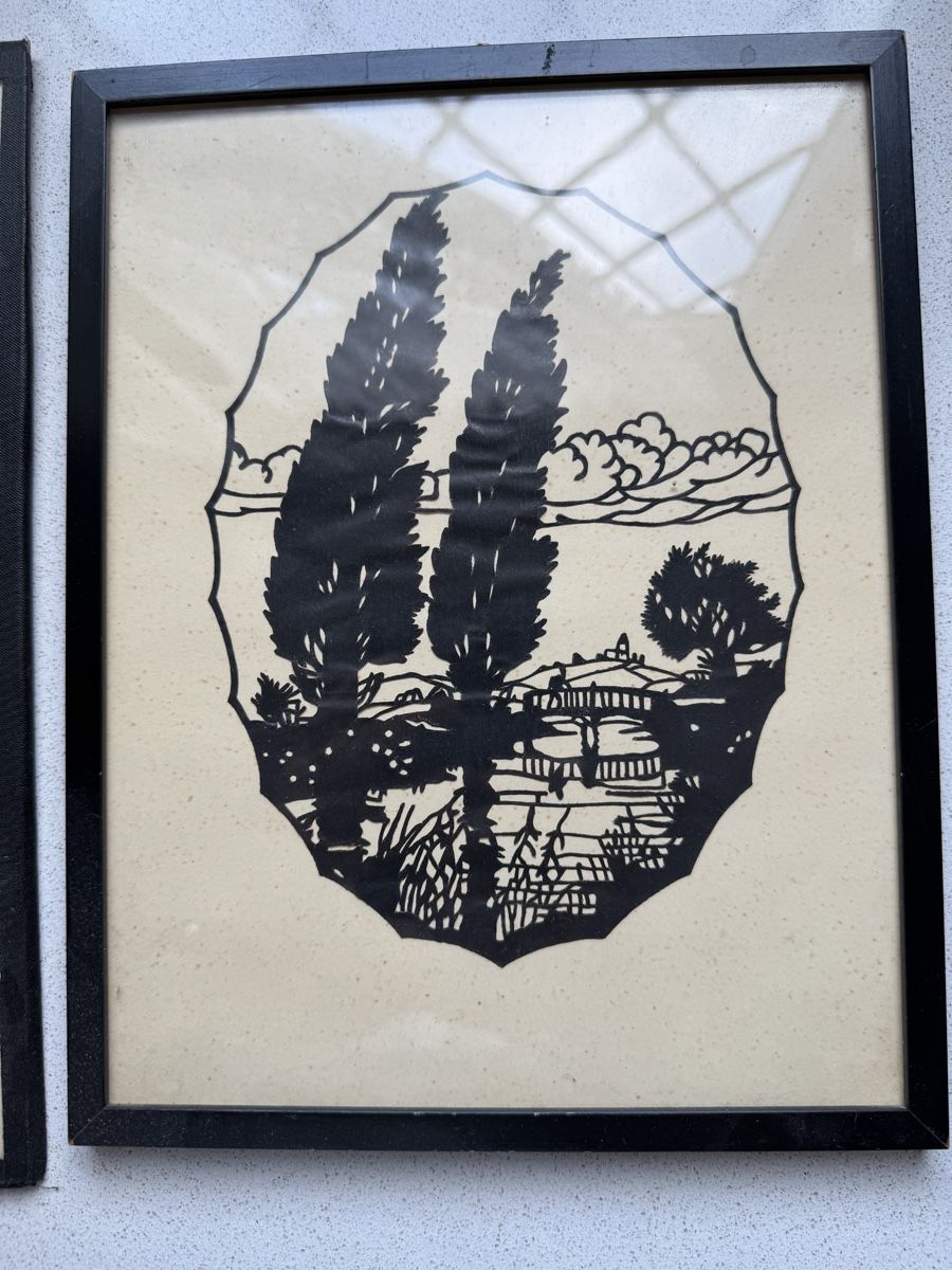 Grafiken & Lithographien: Antike Scherenschnitte gerahmt um 1920 – Gebraucht aus siebnen von minte 2