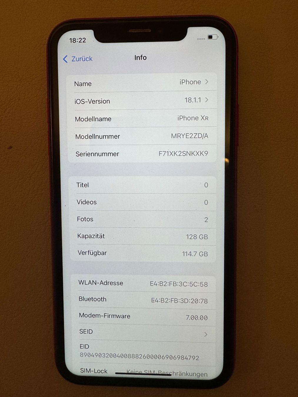 Apple Handys / Smartphones: iPhone XR  128 GB – Gebraucht aus Adliswil von Busys 1