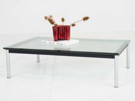 Cassina LC10 Couchtisch von Le Corbusier mit Riffelglas