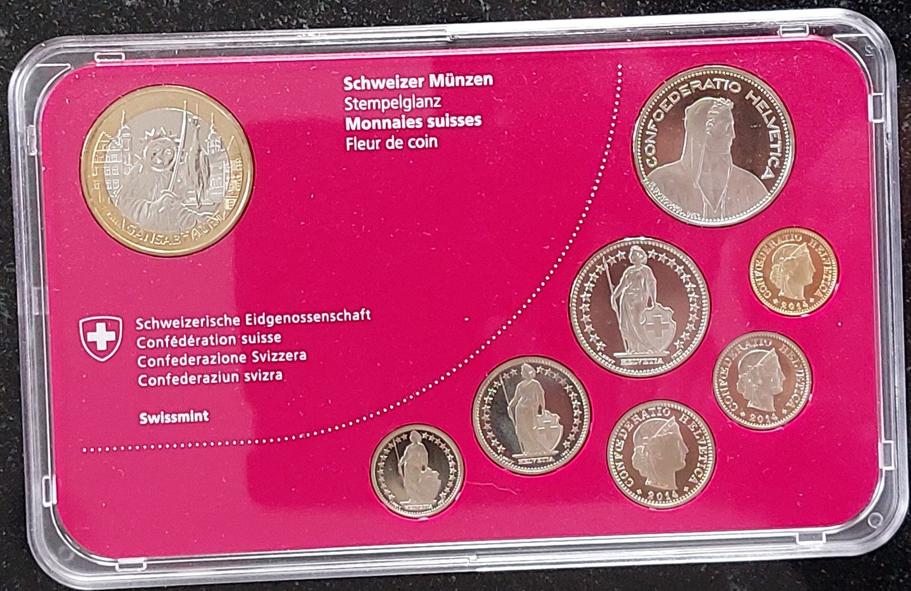 Tutti le monete: CH - Münzsatz 2014 stgl – Nuovo (secondo la descrizione) da Arch venduto da repros 2