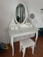 Schminktisch mit Hocker+ zusätzlicher Spiegelweiss Gebraucht