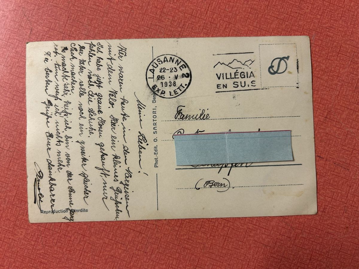 Cartes postales: Ansichtskarte Montreux 1938 mit Stempel  – D'occasion à Lanzenhäusern par vic63 2