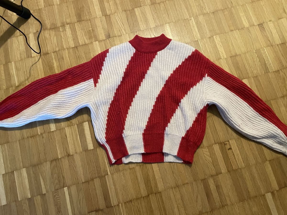 Closed Maglioni & Felpe: Closed Strickpullover Rot/Weiss Gr. XS Winter-Look! – Usato da Zürich venduto da ocimen
