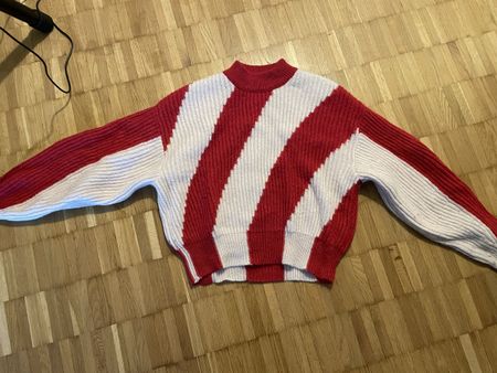 Closed Strickpullover Rot/Weiss Gr. XS Winter-Look!