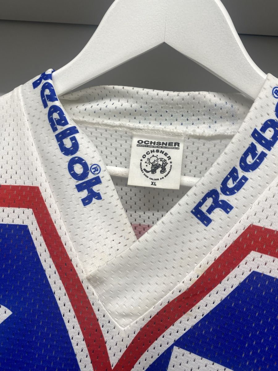 Reebok Canottiere & Pantaloni: ZSC Lions Jersey Reebok Grösse XL – Usato da Zürich venduto da Palmstree1 1