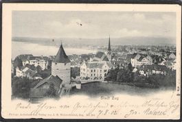 #Stadt Zug , gel. 1902 Stabstempel Zug