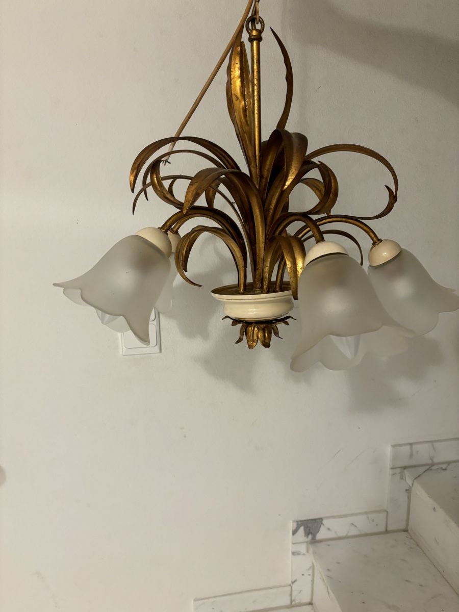 Lampadari & plafoniere: Hängelampe mit Blumenkelchen  und Blättern – Usato da Kriens venduto da Mollinos 3