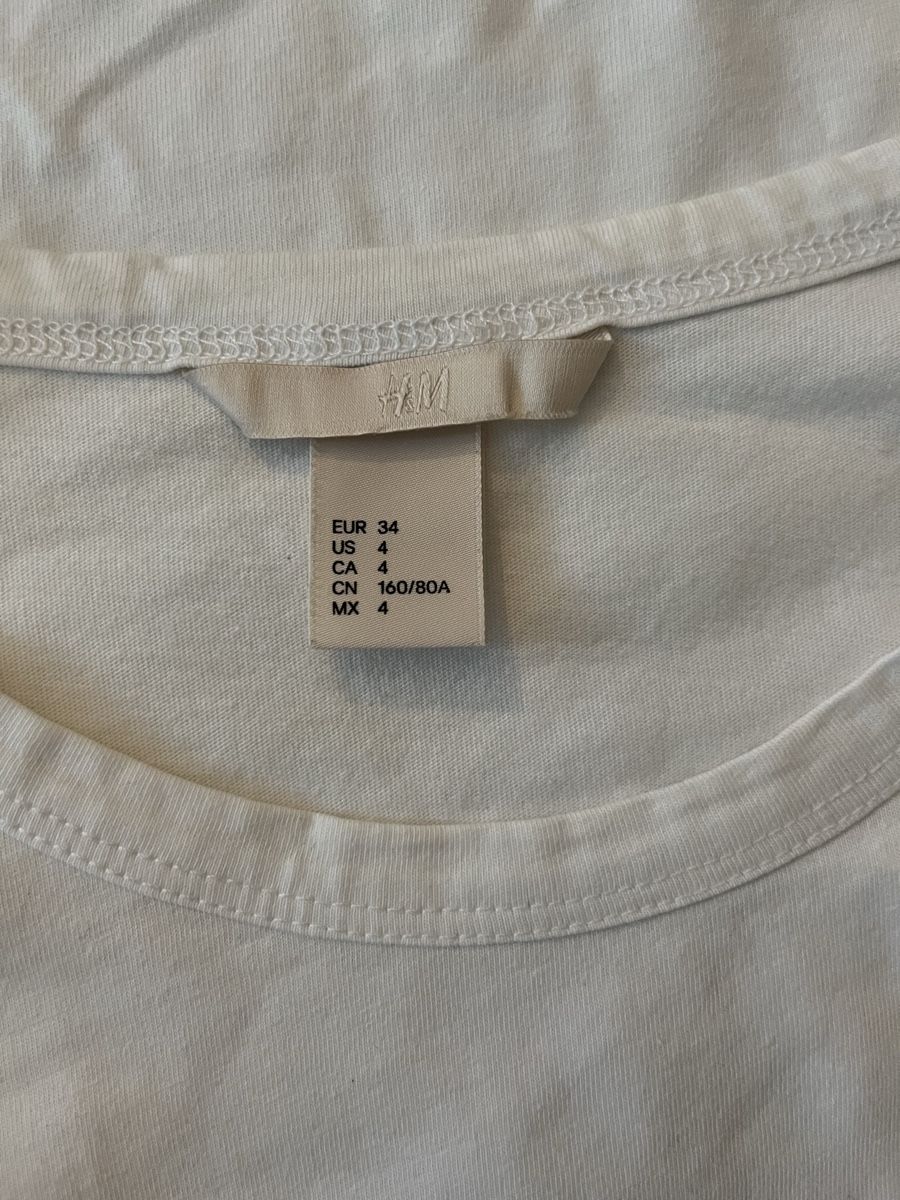 H&M T-Shirts: T-Shirt weiss mit Rüschenärmeln 34 – Neu (gemäss Beschreibung) aus Birrwil von vanyboo 3
