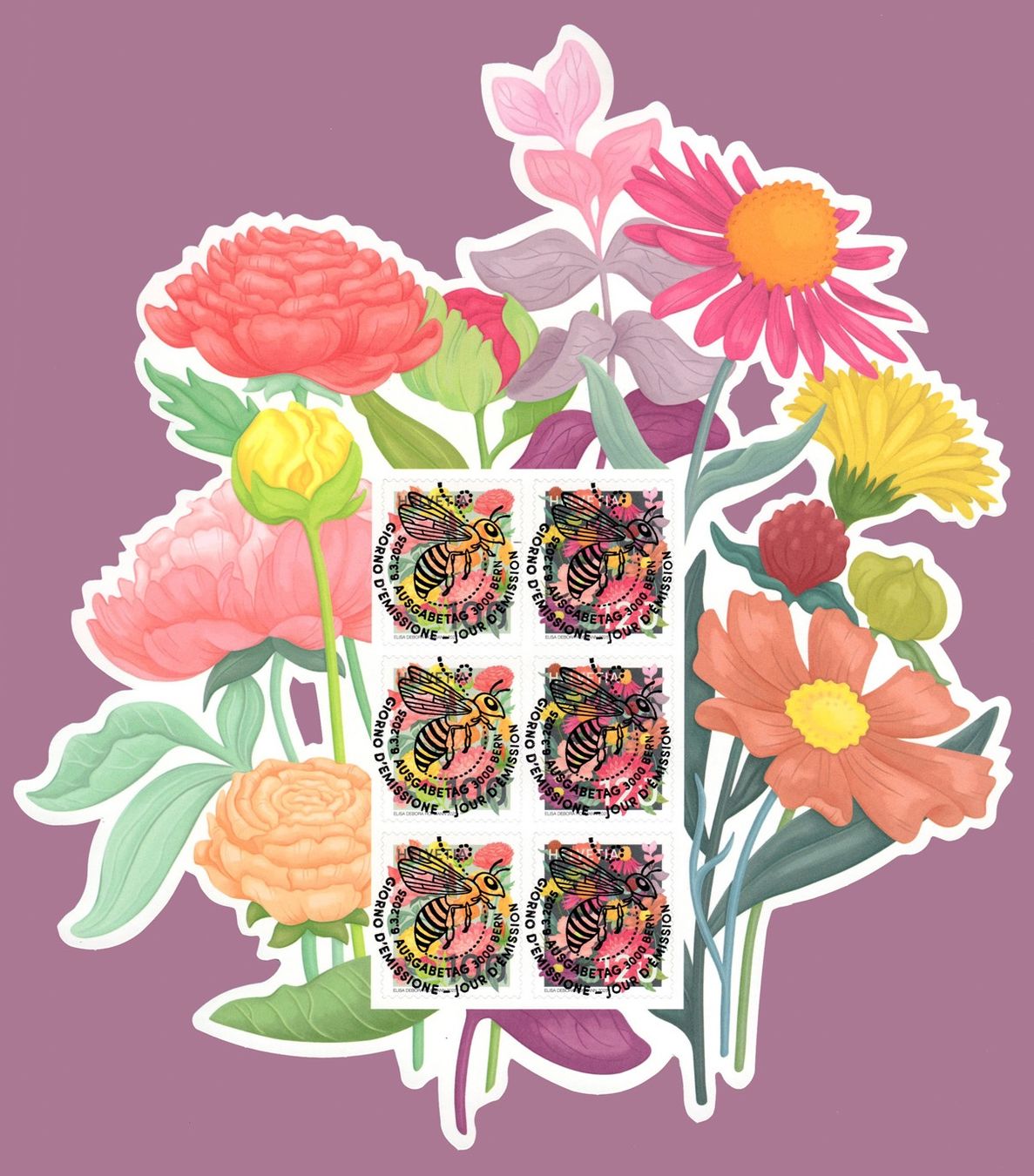 Tutti i francobolli: Sonderbogen Blumen VOLLSTEMPEL – Nuovo (secondo la descrizione) da Dottikon venduto da haeusibuh5