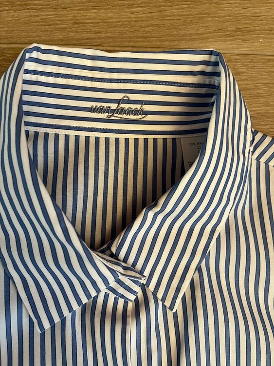 Chemisiers: Blue & white shirt with lace from van Laack, size 40 – D'occasion à Wilen b. Wollerau par crabbe 6