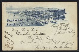 Mondschein-Lithographie Zurich, Baur au 