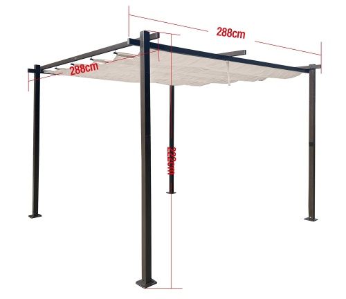 Zelte & Pavillons: Pavillon Gartenpavillon 3x3m braun Kairo – Neu und originalverpackt aus Herbertingen von jet-line-e-trade 3