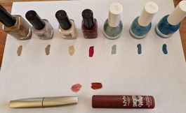 8 Nagellacke + Mascara & Lippenstift