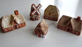 Für Modelleisenbahn: Häuser aus Ton