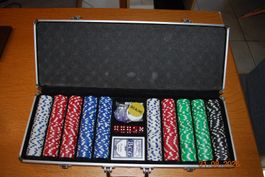 Poker Chips Koffer Set kaum gebraucht