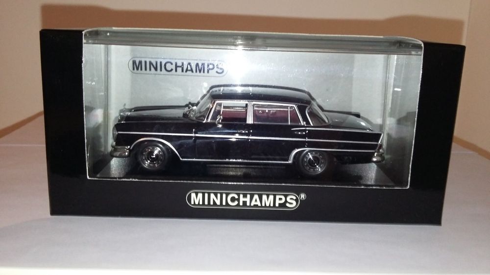 Miniature Spark 1/43 - Mercedes 300 SE W112 Noire - Très Bon état Avec Boîte
