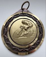 Vintage Radrennen Medaille Bahnradfahrer Schweiz