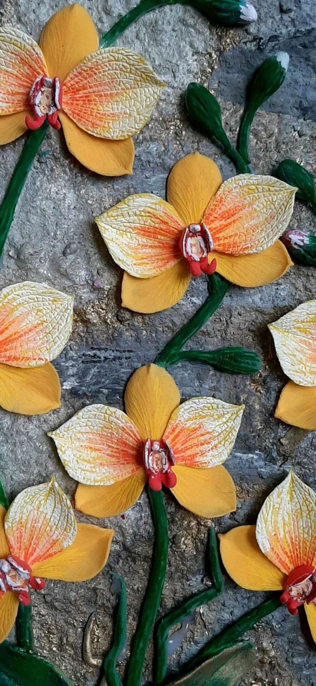 Foto & Immagini: 3D Wandbild, Orchideen, handgemacht! – Nuovo (secondo la descrizione) da Berikon venduto da m1l3n 2