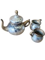 Puppenstube Kaffeekanne Tassen Glas