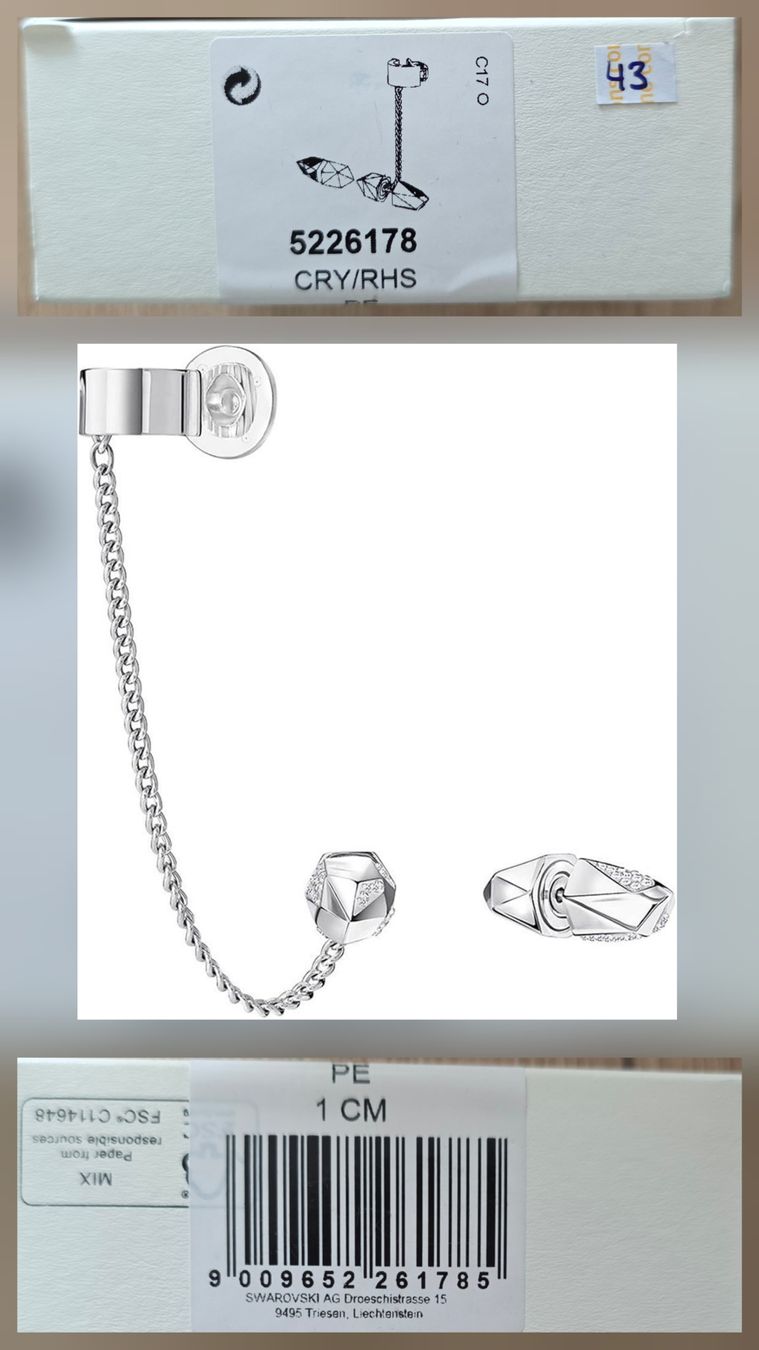Swarovski Orecchini pendenti & Orecchini a lobo: Swarovski Ohrring Jean Paul gaultier – Nuovo e nell'imballaggio originale da Niederhasli venduto da 8155irae