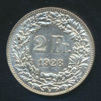 2 Fr. 1928 unz