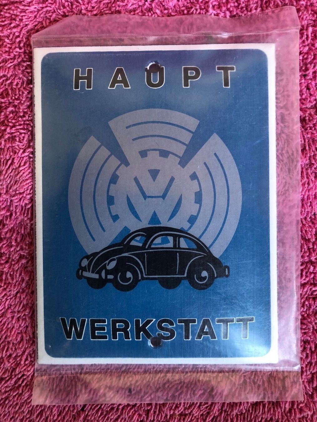 Insegne: Vw käfer haupt Werkstatt kdf Oldtimer classic – Nuovo e nell'imballaggio originale da Reinach AG venduto da rares75