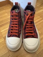 Bottines "Art Company" T.37 Rouge/Noir Motif Géométrique